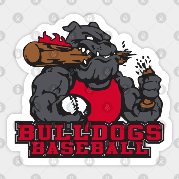 Bulldogs Baseball Sticker by DavesTees